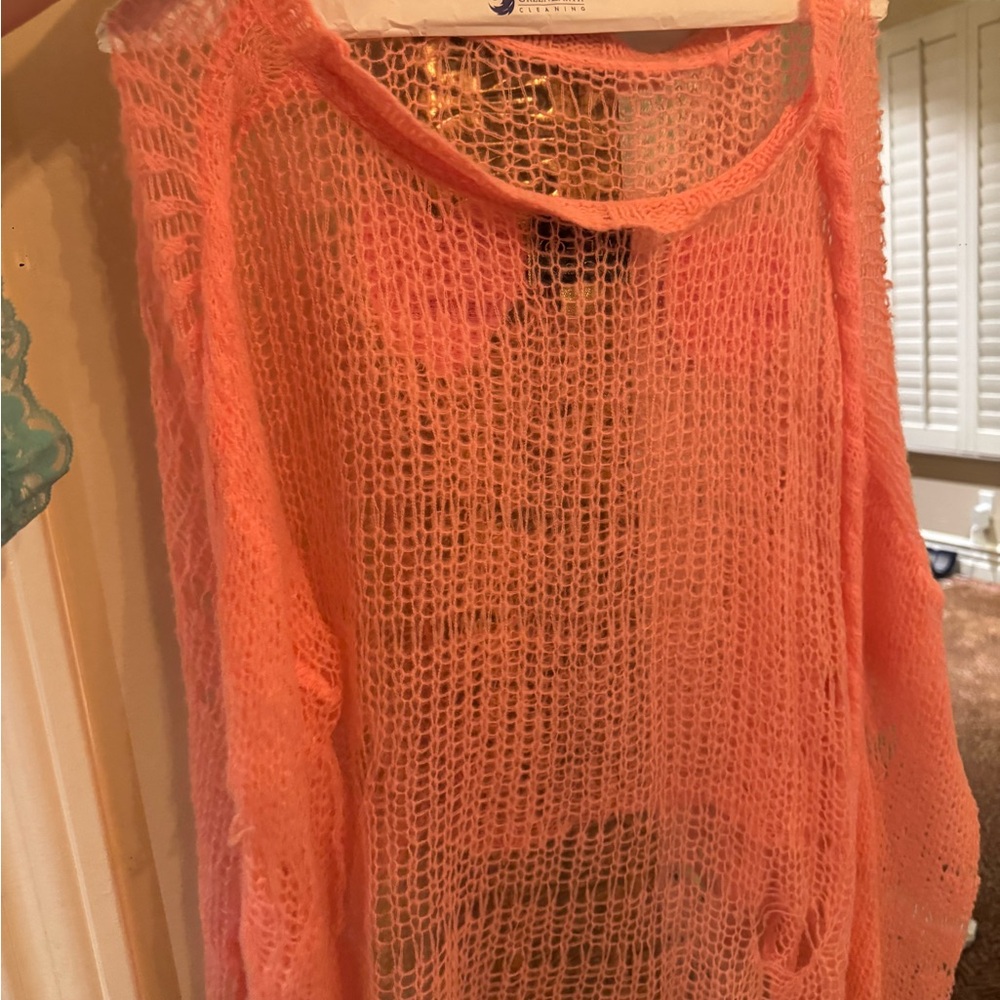 WILDFOX rare vintage heart sequin sweater - Picture 4 of 5